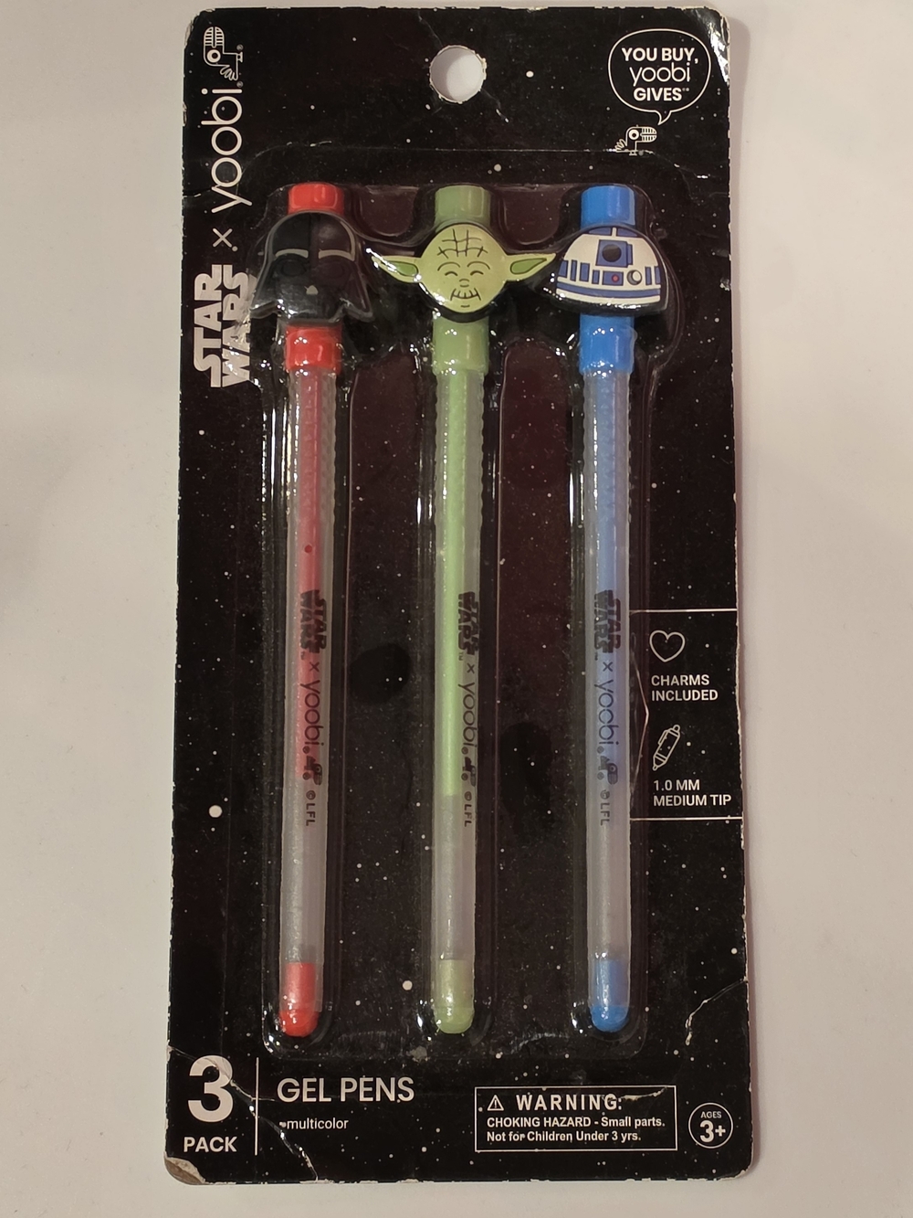 🌴♡Star Wars x Yoobi Character Gel Pen Set - Red, Green, Blue